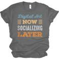 Digital Art Now Minimal Socializing Introvert Vintage Unisex Jersey T-Shirt