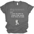 Dog-Trovert Boston Terrier Humor Definition Introvert Unisex Jersey T-Shirt