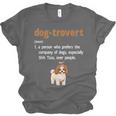 Dog-Trovert Shih Tzu Humor Definition Introvert Unisex Jersey T-Shirt