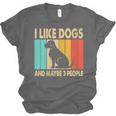 I Like Dogs And Maybe 3 People Introvert Unisex Jersey T-Shirt