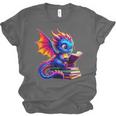 Dragon Reading a Book Bookworm Book Lover Unisex Jersey T-Shirt