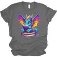 Dragon Reading a Book Bookworm Book Unisex Jersey T-Shirt
