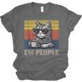 Ew People Introvert Cat Lover Crazy Vintage Cat Lady Unisex Jersey T-Shirt