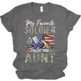 My Favorite Soldier Calls Me Aunt US Army Graduation Aunt Unisex Jersey T-Shirt