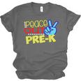 First Day Of School Shirt Peace Out Pre-K Graduation Kids So Unisex Jersey T-Shirt