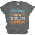Fishing Now Minimal Socializing Introvert Vintage Unisex Jersey T-Shirt Fishing Now Minimal Socializing Introvert Vintage Unisex Jersey T-Shirt