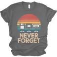Floppy VHS Cassette Never Forget Retro 80s 90s Nostalgia Unisex Jersey T-Shirt