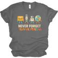 Never Forget Retro Cassette VHS Floppy CD Nostalgia Humor Unisex Jersey T-Shirt Never Forget Retro Cassette VHS Floppy CD Nostalgia Humor Unisex Jersey T-Shirt