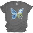 Frutiger Aero Aesthetic Butterfly Computer Fishes Scenery Unisex Jersey T-Shirt