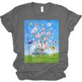 Frutiger Aero Aesthetic Tech Cherry Blossom Fishes Bubbles Unisex Jersey T-Shirt Frutiger Aero Aesthetic Tech Cherry Blossom Fishes Bubbles Unisex Jersey T-Shirt