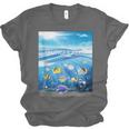 Frutiger Aero Aesthetic Tech Ocean Underwater Fishes Unisex Jersey T-Shirt