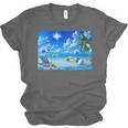 Frutiger Aero Beach Y2k Aesthetic Palm Tree Sand Ocean Unisex Jersey T-Shirt