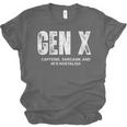 Gen X Caffeine Sarcasm 90s Nostalgia Men Women Graphic Unisex Jersey T-Shirt Gen X Caffeine Sarcasm 90s Nostalgia Men Women Graphic Unisex Jersey T-Shirt