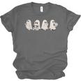 Ghost Book Reading Halloween Books Lover Teacher Kids Unisex Jersey T-Shirt