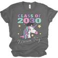 Girls Class Of 2030 Magical Unicorn Graduation Cap Unisex Jersey T-Shirt