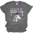 Girls Class Of 2034 Magical Unicorn Graduation Cap Unisex Jersey T-Shirt