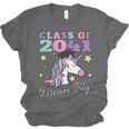 Girls Class Of 2041 Magical Unicorn Graduation Cap Unisex Jersey T-Shirt