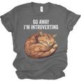Go Away I'm Introverting Cat Introvert Men Women Girls Kids Unisex Jersey T-Shirt