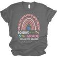 Goodbye 5TH Grade Graduation 2024 Hello 6TH Grade Rainbow Unisex Jersey T-Shirt