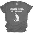 Goodbye School Hello Fishing Graduation T-Shirt Unisex Jersey T-Shirt