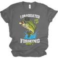 I Graduated Can I Go Fishing Now 2025 Graduation Fisher Unisex Jersey T-Shirt