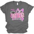 Graduation 2027 Senior 2027 Class Of 2027 Coquette Pink Girl Unisex Jersey T-Shirt