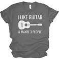 I Like Guitar & Maybe 3 People Music Introvert Guitar Unisex Jersey T-Shirt I Like Guitar & Maybe 3 People Music Introvert Guitar Unisex Jersey T-Shirt