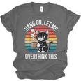 Hang On Let Me Overthink Cat Coffee Retro Introvert Unisex Jersey T-Shirt Hang On Let Me Overthink Cat Coffee Retro Introvert Unisex Jersey T-Shirt