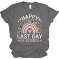 HAPPY LAST OF DAY SCHOOL Rainbow Teacher Student Graduation Men Women Girls Kids Unisex Jersey T-Shirt