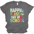 Happy Last Day Of School Teacher Kids Boys Girls Graduation Unisex Jersey T-Shirt