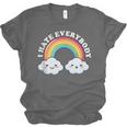 I Hate Everybody Rainbow Sarcastic Grumpy Introvert Unisex Jersey T-Shirt I Hate Everybody Rainbow Sarcastic Grumpy Introvert Unisex Jersey T-Shirt
