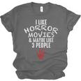 I Like Horror Movies And Maybe 3 People Introvert Unisex Jersey T-Shirt