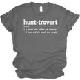 Hunttrovert Hunting Hunter Humor Definition Introvert Unisex Jersey T-Shirt