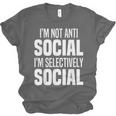 I'm Not Anti Social I'm Selectively Social Introverted Unisex Jersey T-Shirt I'm Not Anti Social I'm Selectively Social Introverted Unisex Jersey T-Shirt