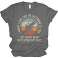 Introvert Bass Guitarist Musician Playing Bass Guitar Unisex Jersey T-Shirt
