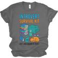 Introvert Book Lover Introvert Survival Kit Unisex Jersey T-Shirt Introvert Book Lover Introvert Survival Kit Unisex Jersey T-Shirt