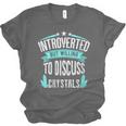 Introvert Quote Introverted But Willing To Discuss Crystals Unisex Jersey T-Shirt Introvert Quote Introverted But Willing To Discuss Crystals Unisex Jersey T-Shirt
