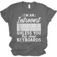 Im An Introvert Unless You Talk About Keyboards Player Unisex Jersey T-Shirt