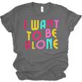 Introvert I Want To Be Alone Retro Wavy Unisex Jersey T-Shirt Introvert I Want To Be Alone Retro Wavy Unisex Jersey T-Shirt