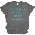 Introvert But Willing To Discuss Calligraphy Unisex Jersey T-Shirt