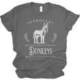 Introvert But Willing To Discuss Donkeys Vintage Retro Unisex Jersey T-Shirt