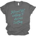 Introvert But Willing To Discuss Knitting Unisex Jersey T-Shirt