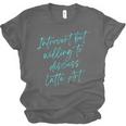 Introvert But Willing To Discuss Latte Art Unisex Jersey T-Shirt Introvert But Willing To Discuss Latte Art Unisex Jersey T-Shirt