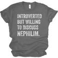 Introverted But Ready To Discuss Nephilim Humor Unisex Jersey T-Shirt Introverted But Ready To Discuss Nephilim Humor Unisex Jersey T-Shirt