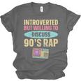 Introverted But Willing To Discuss 90's Rap Unisex Jersey T-Shirt Introverted But Willing To Discuss 90's Rap Unisex Jersey T-Shirt