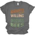 Introverted But Willing To Discuss Bees Animal Meme Unisex Jersey T-Shirt Introverted But Willing To Discuss Bees Animal Meme Unisex Jersey T-Shirt