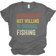Introverted But Willing To Discuss Fishing Hobby Unisex Jersey T-Shirt Introverted But Willing To Discuss Fishing Hobby Unisex Jersey T-Shirt