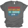 Introverted But Willing To Discuss Latin Unisex Jersey T-Shirt Introverted But Willing To Discuss Latin Unisex Jersey T-Shirt