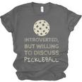 Introverted But Willing To Discuss Pickleball Unisex Jersey T-Shirt Introverted But Willing To Discuss Pickleball Unisex Jersey T-Shirt