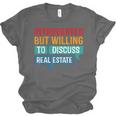 Introverted But Willing To Discuss Real Estate Unisex Jersey T-Shirt Introverted But Willing To Discuss Real Estate Unisex Jersey T-Shirt